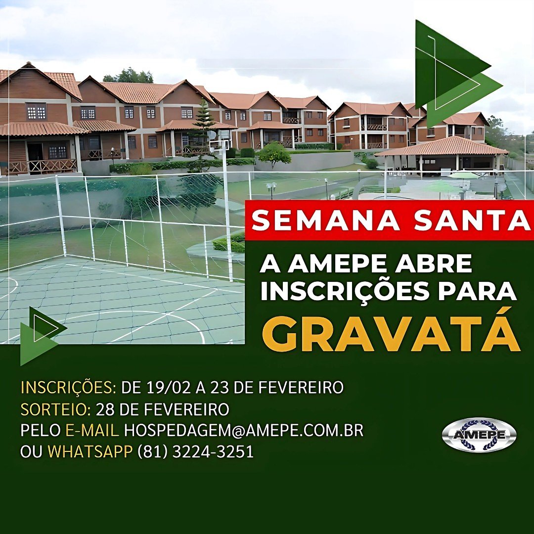 Imagem de Capa - Começam nesta segunda-feira (19) as inscrições para hospedagem em Gravatá durante a Semana Santa