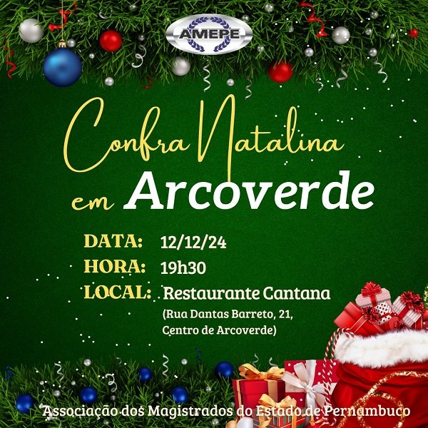 Imagem de capa - Confraternização da magistratura de Arcoverde e Região será no dia 12 de dezembro