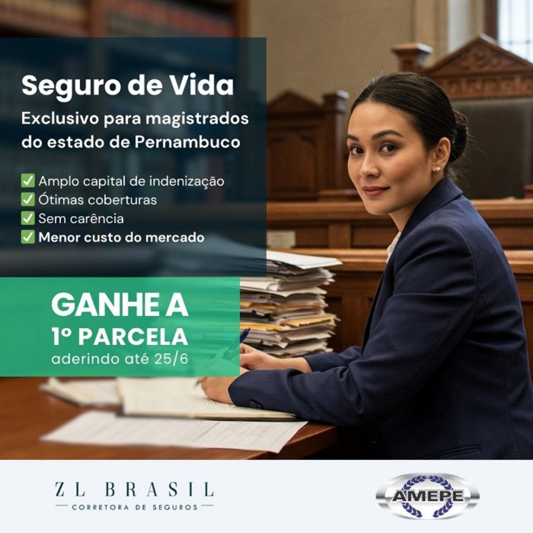 Imagem de capa - Faça parte do seguro de vida exclusivo da magistratura pernambucana