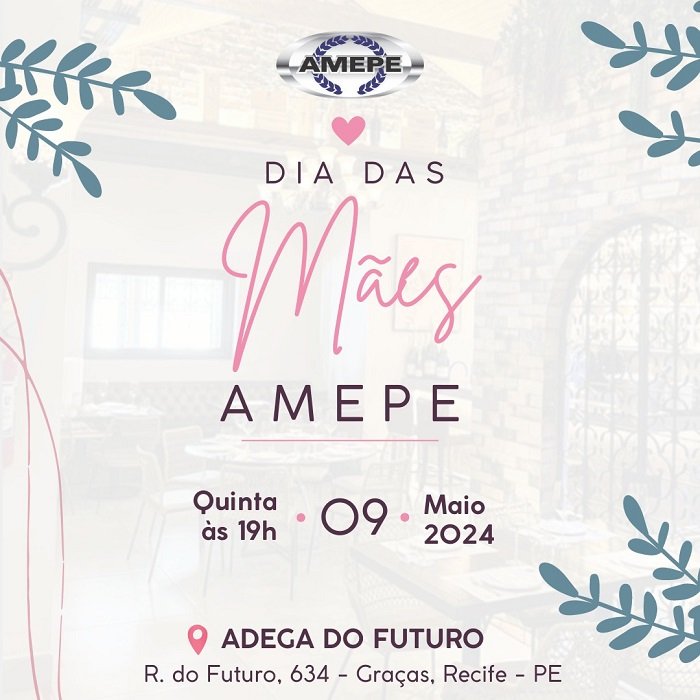 imagem de capa - Em comemoração ao Mês das Mães, AMEPE promove happy hour para mães associadas no dia 09 de maio