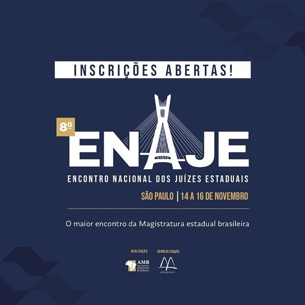 imagem de capa - Inscrições abertas para o Encontro Nacional dos Juízes Estaduais