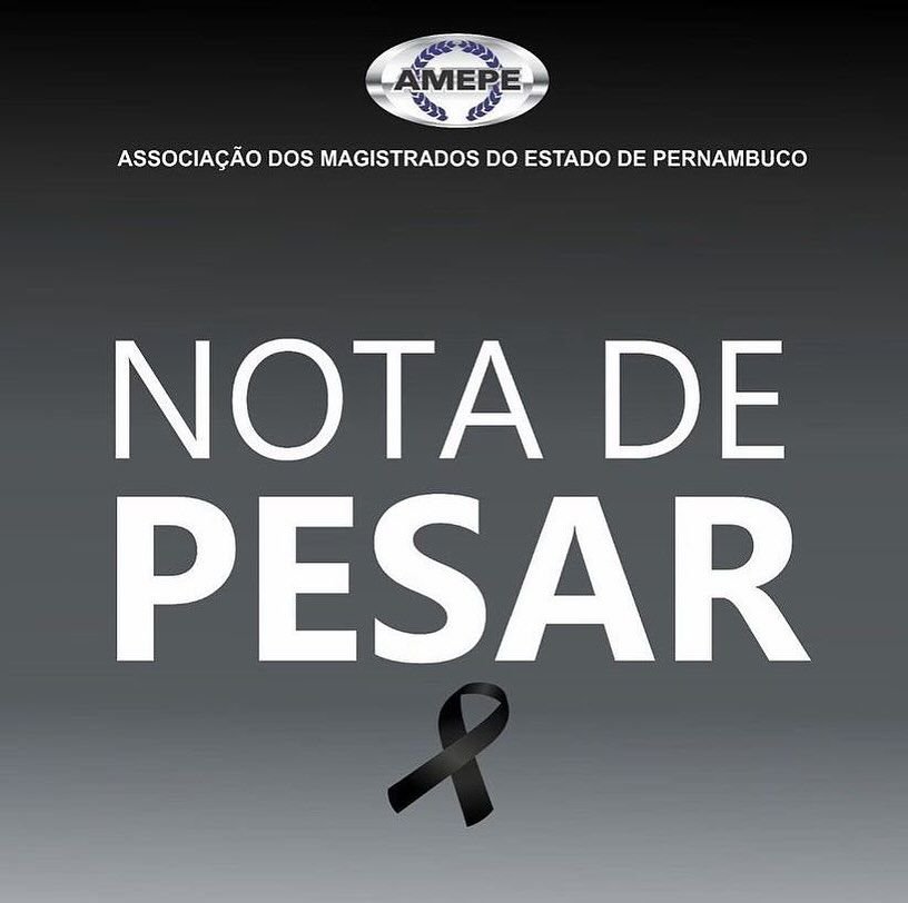 imagem de capa - Nota de pesar - Magistrado Cristovão Tenório de Almeida