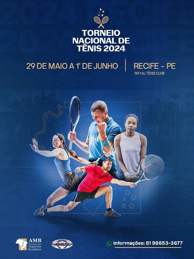 imagem de capa - Torneio Nacional de Tênis AMB 2024 começa nesta quarta (29) com congresso técnico