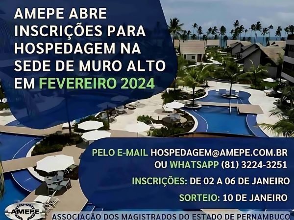 imagem de capa - Começam nesta terça-feira (2) as inscrições para hospedagem em Muro Alto no mês de FEVEREIRO