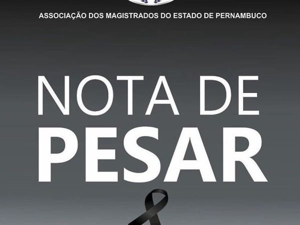 imagem de capa - Nota de pesar - Magistrado Cristovão Tenório de Almeida